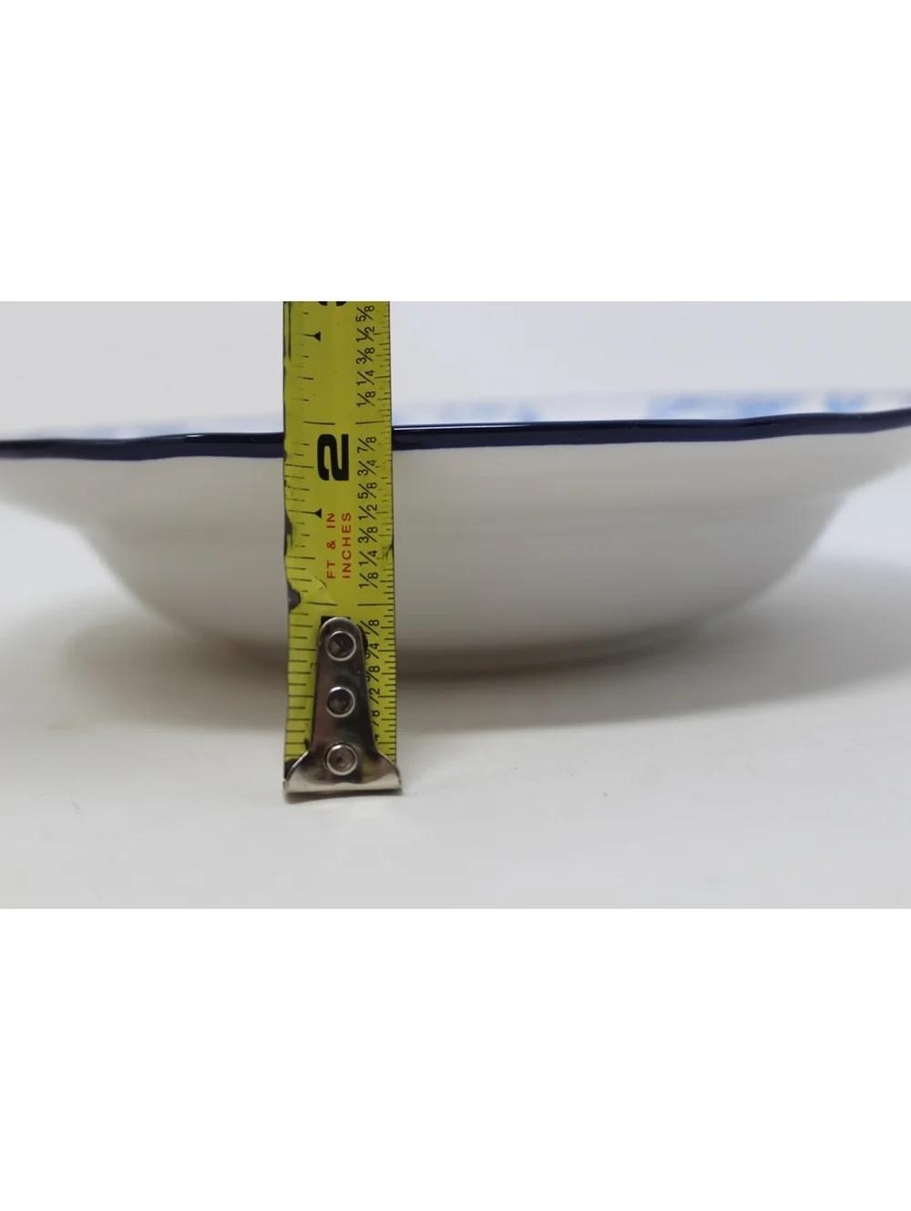 VTG Disney Winnie the Pooh Blue Toile Dinnerware Soup Bowl 4 Piece Set Stoneware